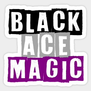 Black Ace Magic Sticker